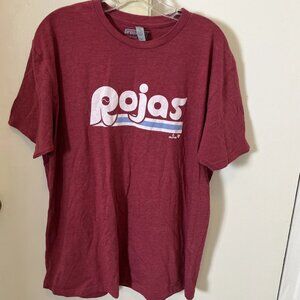 BreakingT Johan Rojas Phillies MLB Tee • Men’s XL • Vintage Style Red